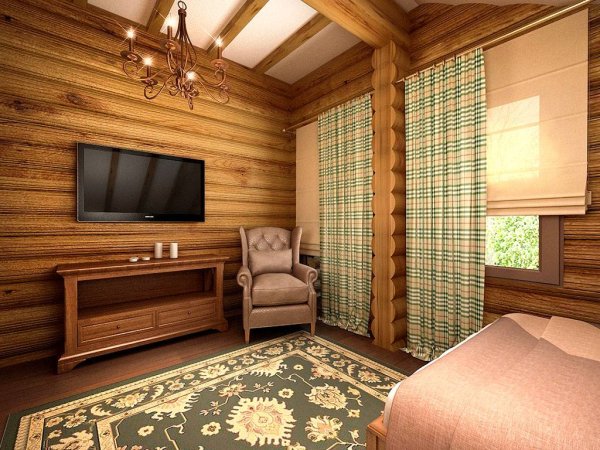 Внутренняя отделка деревом загородных домов