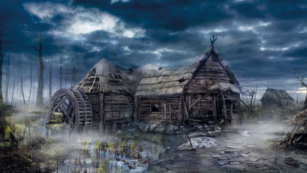 Ведьмак деревня концепт арт