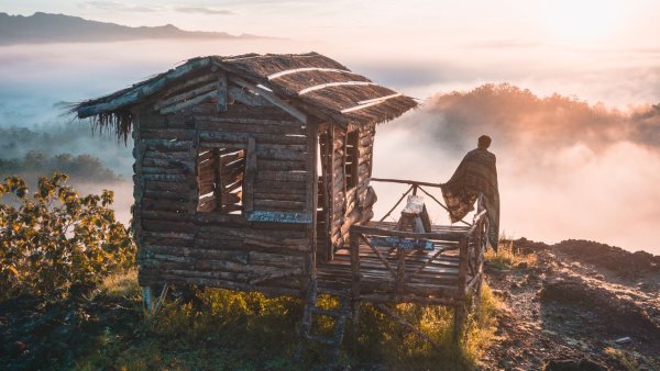 Хижина отшельника в горах