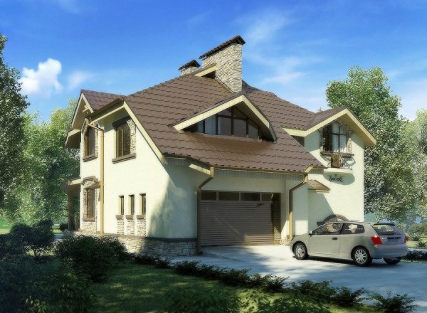 Загородный дом с машиной