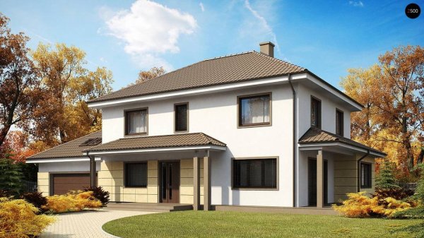 Дом двухэтажный с гаражом z500