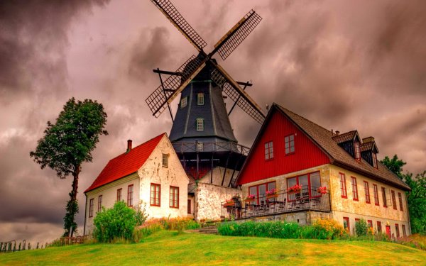 Фахверк мельница