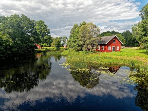 Озеро в деревне