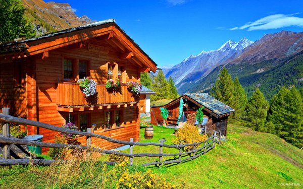 Альпы Шале горное озеро