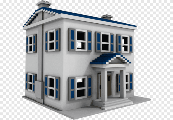 Дом из МАЙНКРАФТА на белом фоне