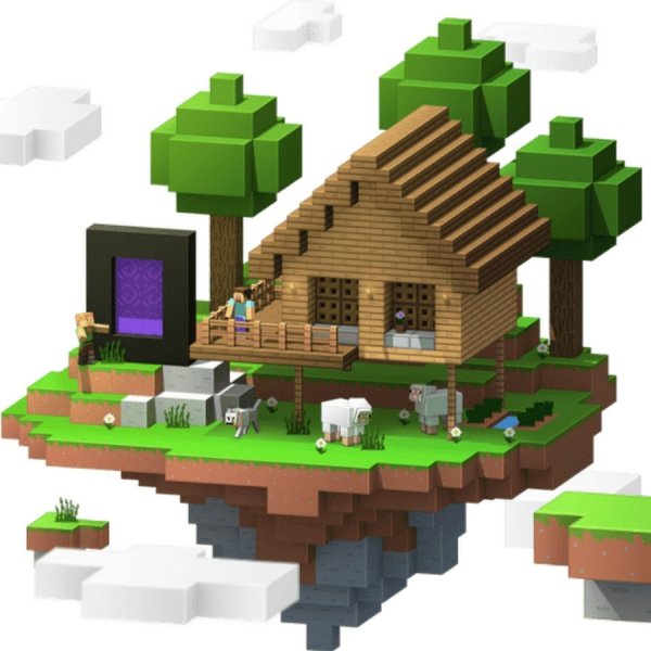 Майнкрафт на белом фоне