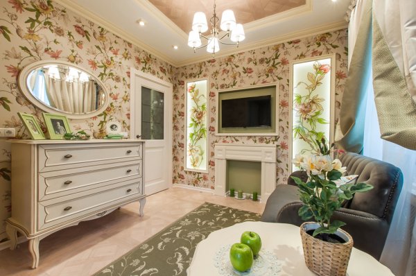 Уютная гостиная в стиле Прованс