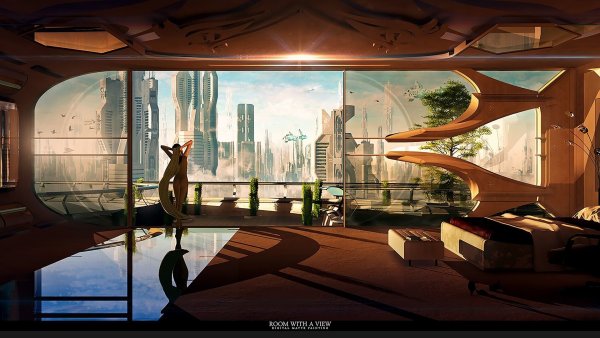 Интерьер в стиле киберпанк футуризм