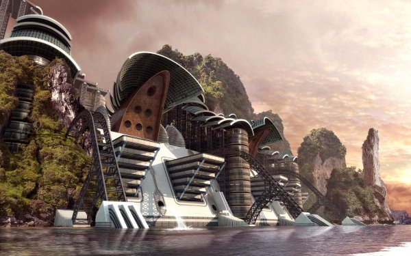 Футуристическая архитектура будущего концепт