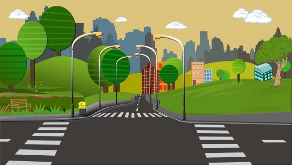 Мультяшный город