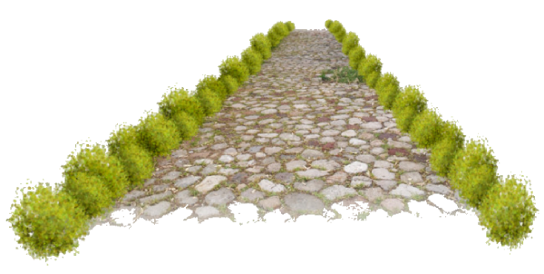 Тропинка на белом фоне