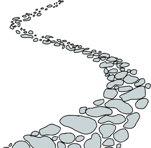 Дорожка из камней на прозрачном фоне