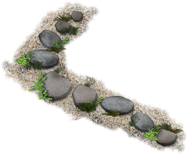 Тропинка на прозрачном фоне