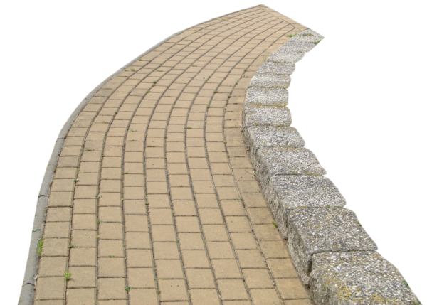 Дорожка из плитки на прозрачном фоне