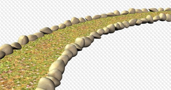 Тропа на белом фоне