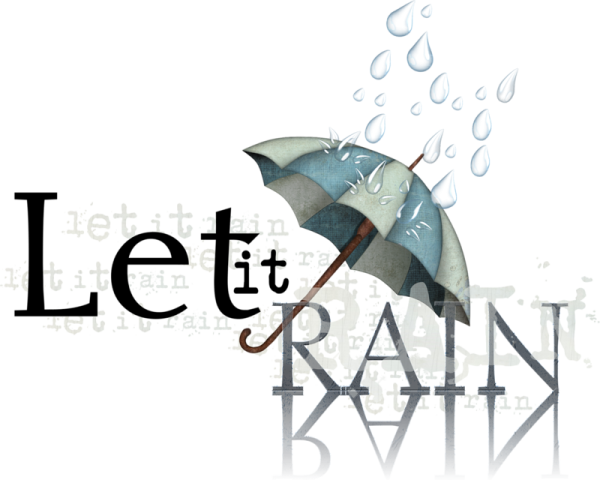 Надпись дождь на прозрачном фоне