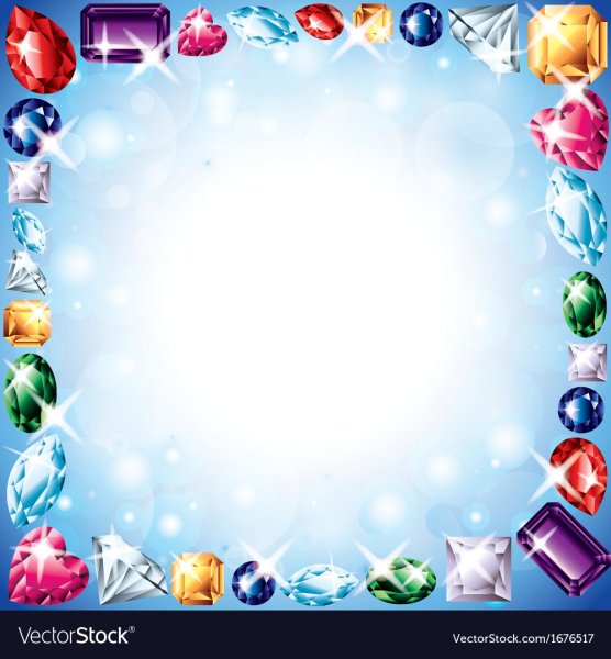 Рамка с камнями самоцветами