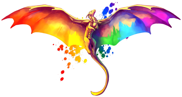 Дракон на прозрачном фоне