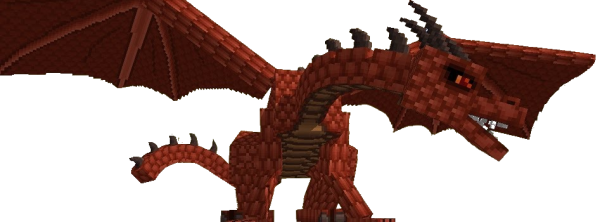 Красный дракон в МАЙНКРАФТЕ