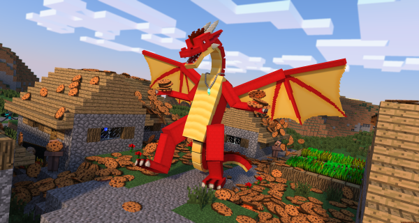 Огнедышащий дракон в МАЙНКРАФТЕ