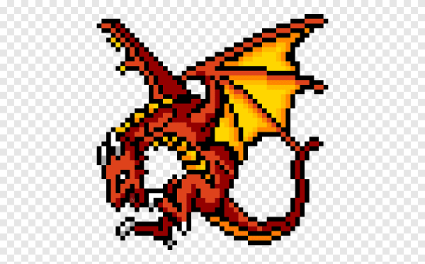 Пиксель арты дракон