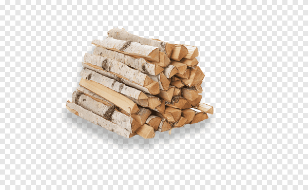 Дрова березовые на белом фоне
