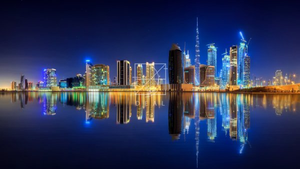 Дубай ночью 8к