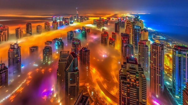 Ночной Дубай 4к