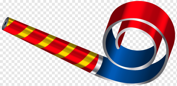 Праздничный свисток на прозрачном фоне