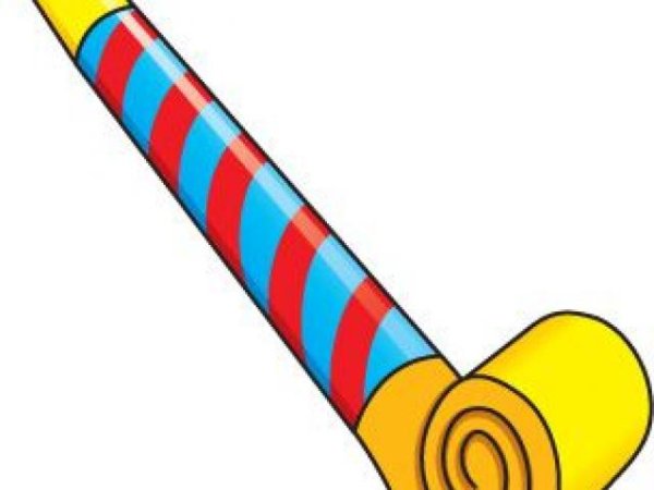 Праздничная Дудка на прозрачном фоне