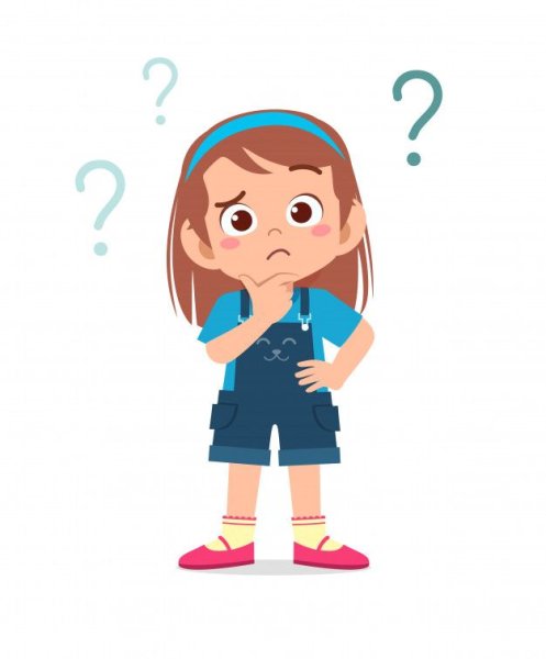 Девочка думает мульт