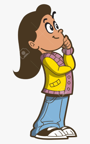 Девочка думает