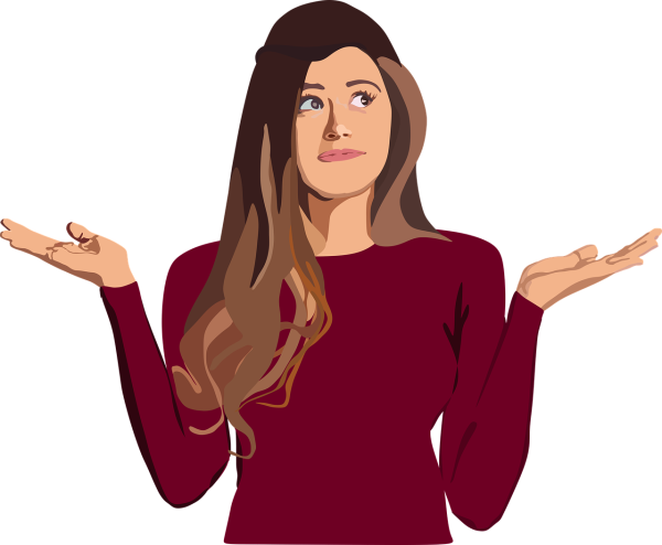 Человек пожимает плечами