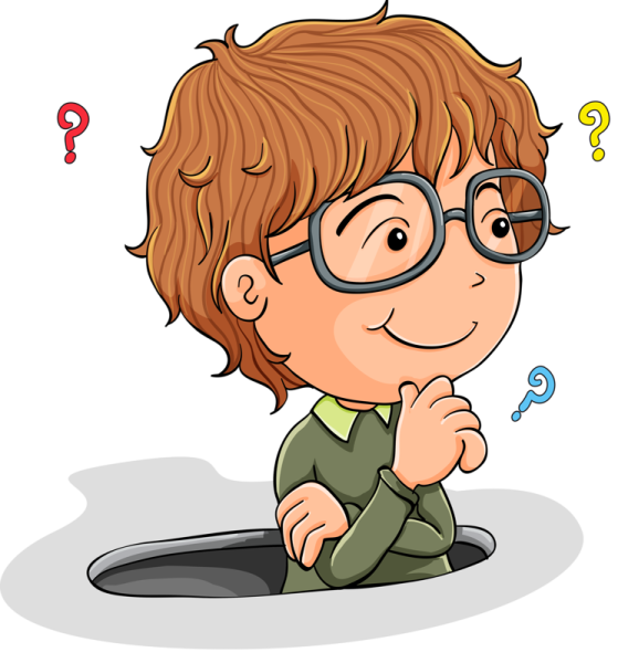 Мальчик думает мультяшный