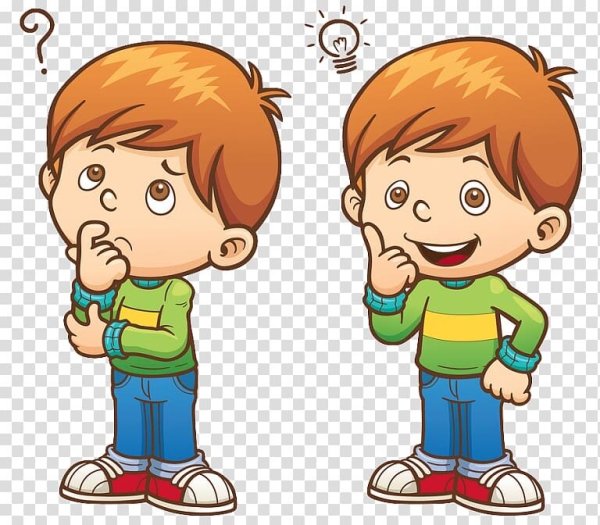 Ребенок думает клипарт