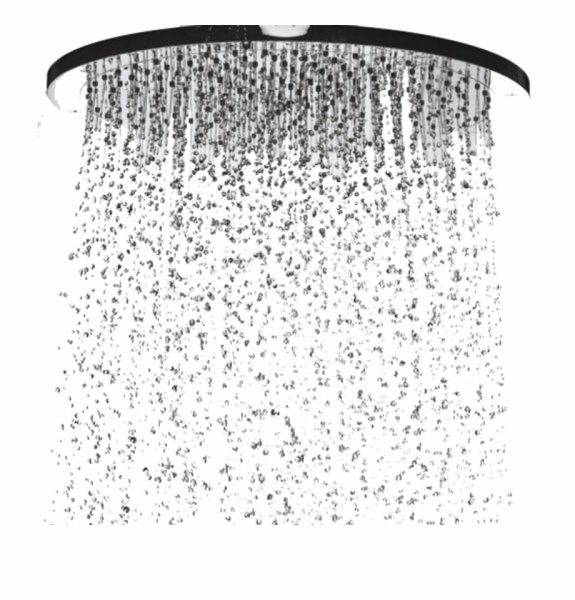 Душ на белом фоне