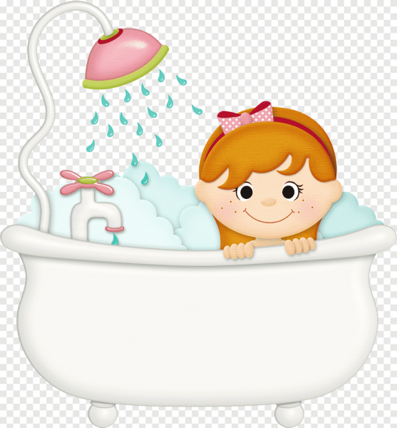 Дети моются в ванной