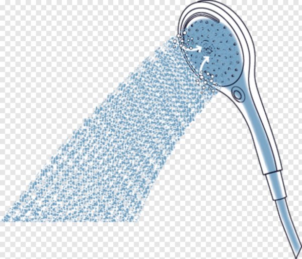 Душ на белом фоне
