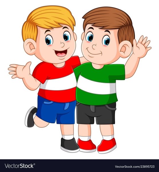 Два мультяшных друга