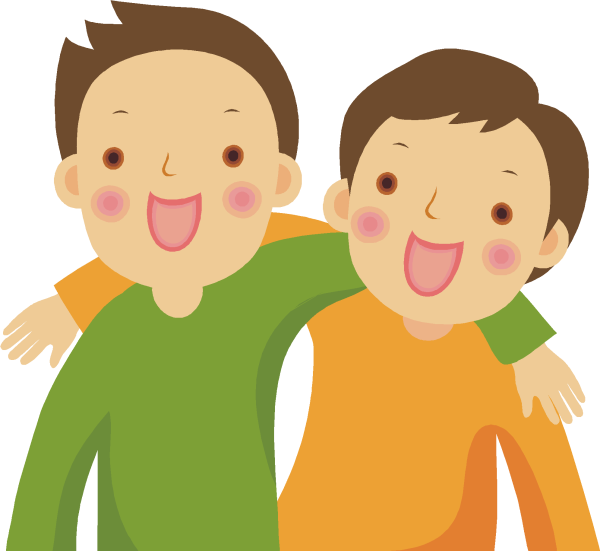 Клипарт друзья на прозрачном фоне