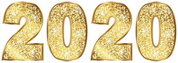 Красивые золотые цифры на прозрачном фоне