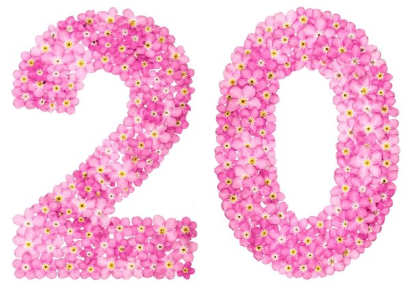 20 Лет цифры красивые