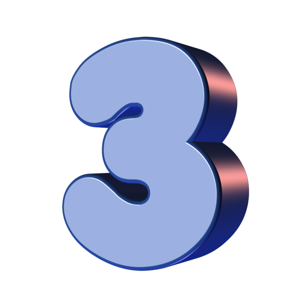 Цифра 3 для детей