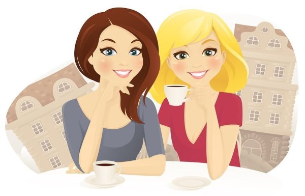 Несколько женщин мультяшное