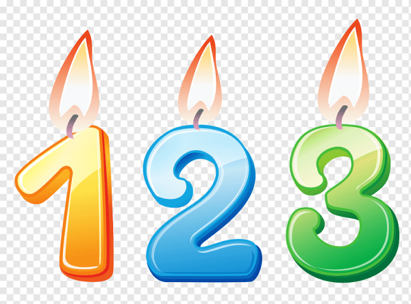 Свечи цифры