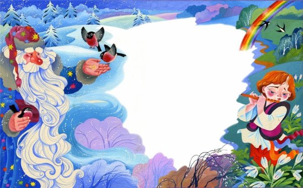 Фон для сказки 12 месяцев