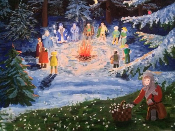 Иллюстрация к сказке 12 месяцев