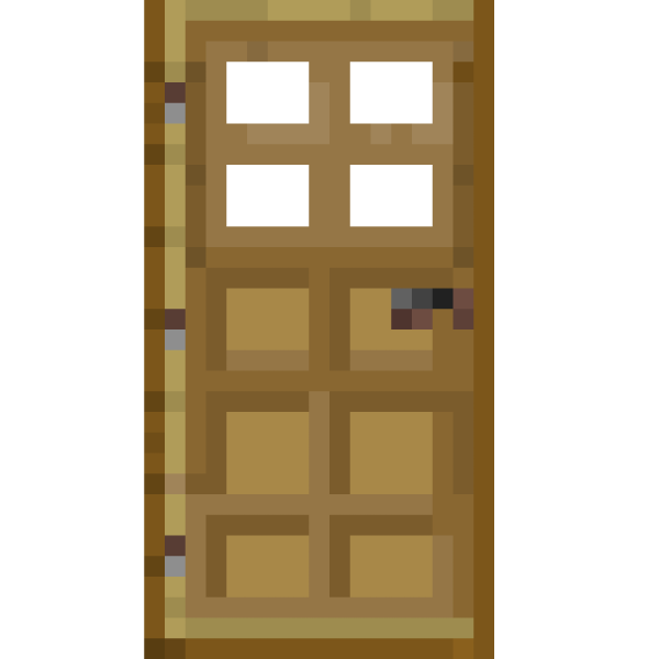 Дверь из МАЙНКРАФТА дубовая