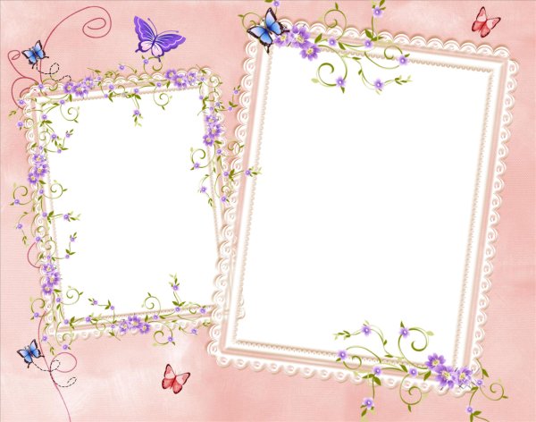 Рамка двойная с днем рождения