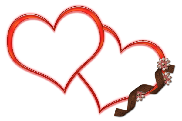 Рамка с сердечками на прозрачном фоне